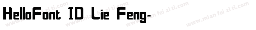 HelloFont ID Lie Feng字体转换